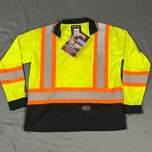 Pioneer Birdseye Long-Sleeved Safety Polo Shirt | Large